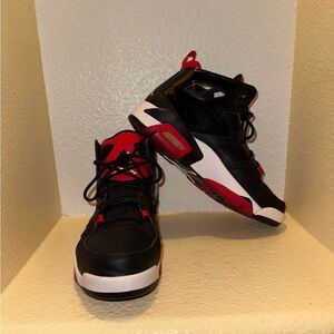 JORDAN Black and Red Sneakers